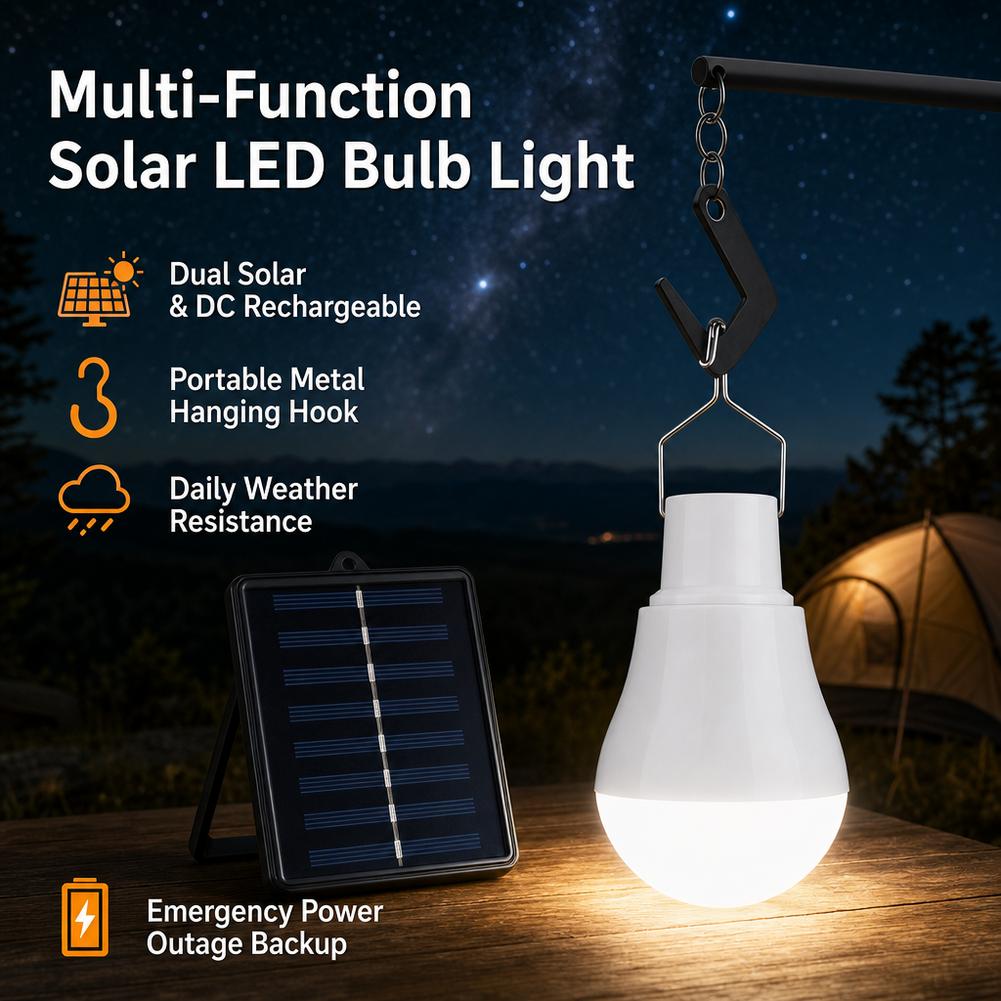 Solar LED Light Bulb IP65 Wate - đánh giá và giá Power Outage Light